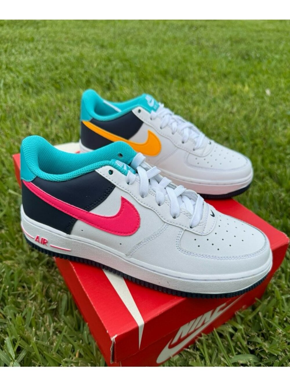6Y | 7.5 WOMEN'S NIKE AIR FORCE ONE LOW AF1 WHITE MULTICOLOR HF4793-100 SNEAKERS
